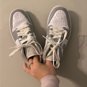 Gray and White Air Jordan
